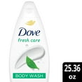 thumbnail image 3 of Dove Body Wash, Fresh Care, Value-Size 4-Pack – Soothing Moisturizing Cleanser for Soft Skin, 25.36 Oz Ea, 3 of 6