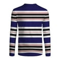 thumbnail image 5 of Men's Fashion Casual Printed Round Neck Long Sleeve T-Shirt Tops Blue L, 5 of 5