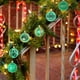 thumbnail image 5 of pstuiky Adornos para árbol de Navidad con purpurina encaje copos de nieve corazones mariposas colgantes adornos navideños., 5 of 6