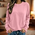 thumbnail image 2 of Womens Oversized Sweatshirts Pullover Round-Neck Casual Fall Clothes Casual Sweaters Tops Fleece Workout Winter Clothes, 2 of 6
