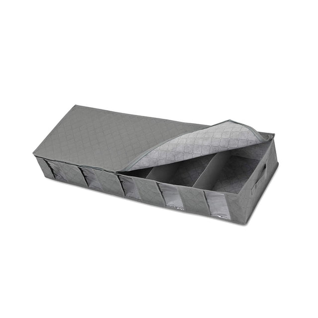 Cateissary Bolsa de almacenamiento debajo de la cama no tejida, edredón, zapatos, contenedor de ropa con cremallera, organizador de ropa interior debajo de Almacenamiento y organización del hogar Cateissary HA019356-00