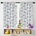 thumbnail image 5 of Blackout Kids Curtains,Gray Christmas House and Tree Pattern Childrens Insulated Curtains Set Of 2,Bedroom Essentials,Toddler Room Decor 42"x54", 5 of 5