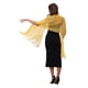 thumbnail image 2 of CHALINOS INSPIRADORES para Mujeres, Chales y Envueltos para Vestidos de Noche, Brillantes y Relucientes con Hebilla 74.8x17.7" (LxA) Amarillo (Dorado), 2 of 6