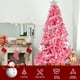 thumbnail image 3 of Árbol de Navidad artificial Bonnlo Pink de 6 pies con 1600 puntas de rama, 3 of 6