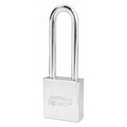 American Lock Keyed Padlock, 3/4 in,Rectangle,Silver A5202