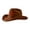 Brown, variant on Homeyce USA American Flag Cowboy Hat Classic Patriotic Western Cowgirl Hat with Shapable Brim,Brown