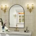 thumbnail image 4 of BEAUTYPEAK 20"x 30" Bathroom Mirror Wall Vanity Arched Mirror, Black, 4 of 9