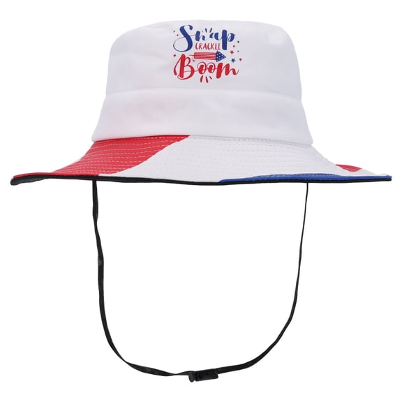 Snap Crackle Boom Beach Hat, Red/White/Blue, One Size, Patriotic by Way To Celebrate