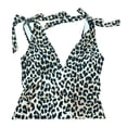 thumbnail image 3 of Traje de Baño Ocean Pacific para Mujer Completo con Nudo en Tirante, Cuello V, Estampado Animal Print Multicolor Talla EG, 3 of 4