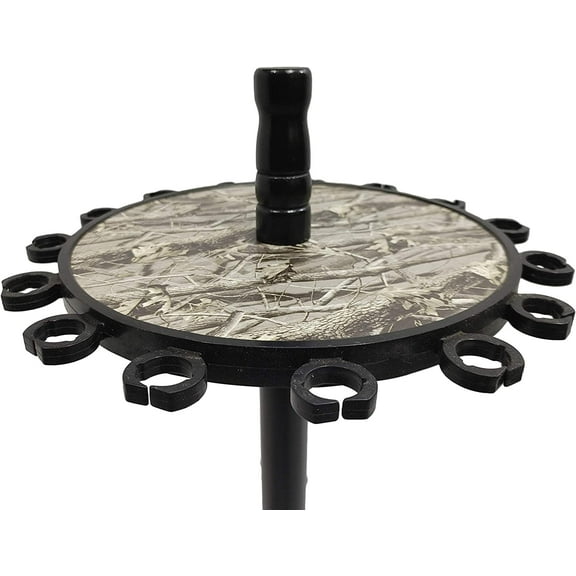 Round Floor Rack for Fishing Rods and Reels, Holds up to 15 Combos