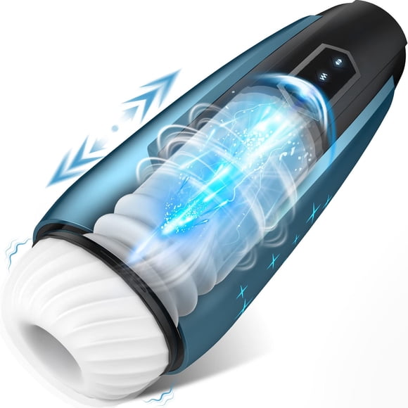 Automatic Male Masturbator Cup with 5 Thrusting & 5 Vibrations Modes, 3D Textured Men Stroker Toy, Sex Toys for Men