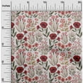 thumbnail image 2 of oneOone Silk Tabby Red Fabric Floral Retro Craft Projects Decor Fabric Printed By The Yard 42 Inch Wide, 2 of 5