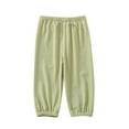 thumbnail image 1 of Odeerbi 6M-4Y Niños Niñas Seda Hielo Pantalones Recortados Verano Casual Linterna Pantalones Color Sólido Transpirable Pantalones, 1 of 5