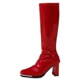 thumbnail image 2 of YTCAMLO Womens Knee High Boots Vintage Pointed Toe Block Heeled Disco Long Boots Comfortable Fall Winter Dress Gogo Boot, 2 of 5