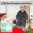 thumbnail image 6 of Wearable Blanket Hoodie for Women Men, Sherpa Fleece Hooded Blanket Sweatshirt for Adults, One Size Fits All, 6 of 6
