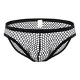 thumbnail image 2 of Uinagy Men's Solid Color Mesh Hollow Briefs, 2 of 8