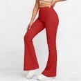thumbnail image 2 of Cmfcve Yoga Pants for Women High Waist Stretchy Slim Fit Leggings Loose Casual Tummy Control Workout Gym Flare Pants, 2 of 9
