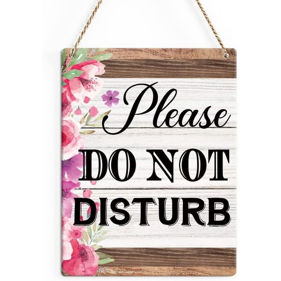 Rustic Office Wood Decor Sign, Please Do Not Disturb Printed Wood Sign Wall Art, Hanging Door Sign, Decorative Wood Sign Home Office Decor 8x10