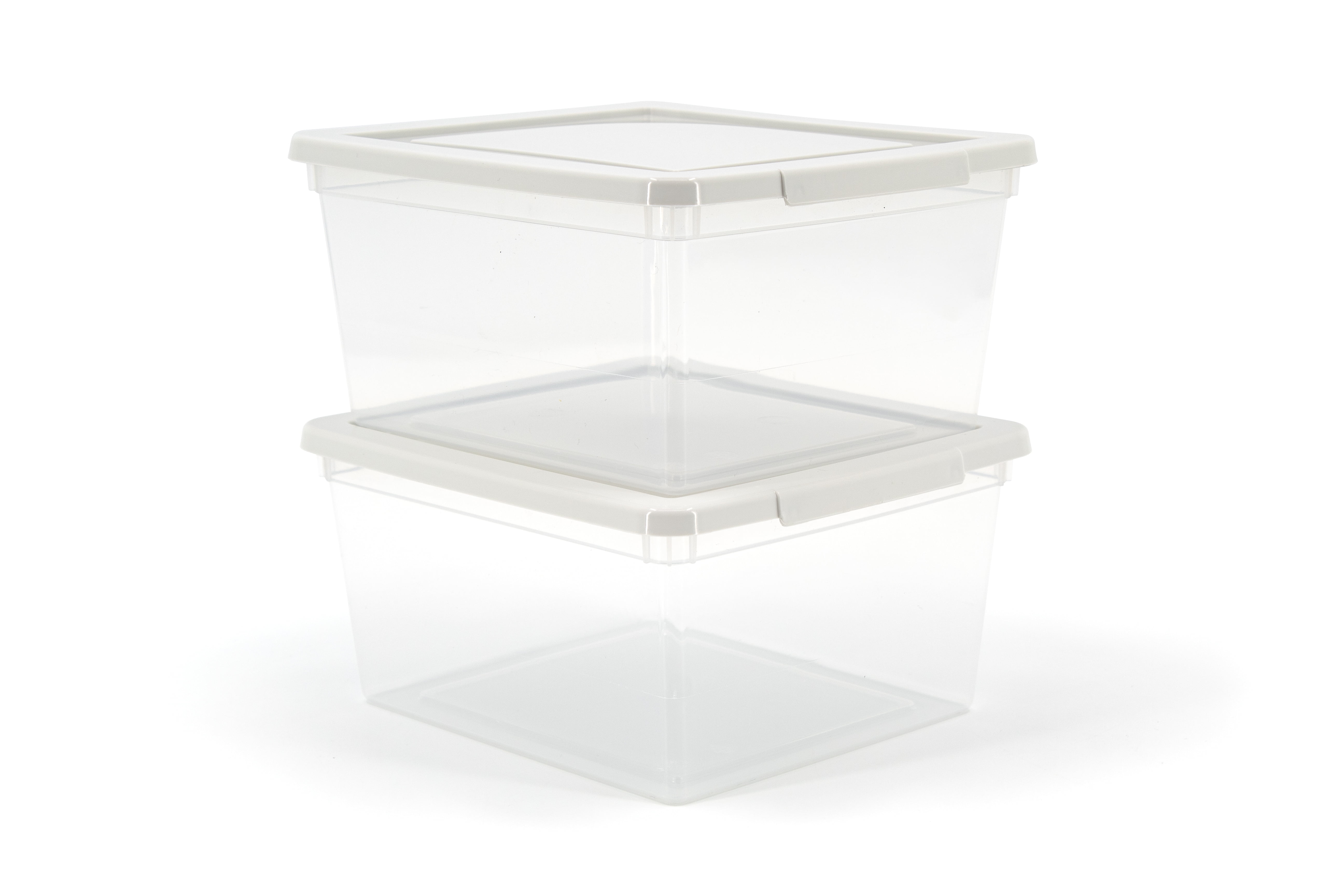 ModBoxTM 2L (0.5 gal.) 10-Pack, Modular Series - Cool Grey & Clear