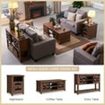 thumbnail image 7 of OKD 48" Farmhouse Rectangular Metal Coffee Table with Storage，Sliding Barn Doors and Wood Tabletop for Living Room,Reclaimed Barnwood, 7 of 7