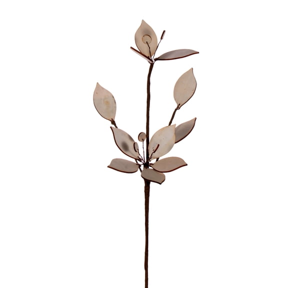 Vickerman 18" Natural Wood Poinsettia Christmas Spray, 4 per bag.
