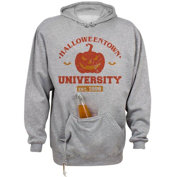 Halloweentown University Beer Holder Tailgate Hoodie Sweatshirt Unisex Large Oxford