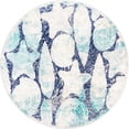 thumbnail image 2 of Rugs.com Ariel Collection Rug – 4 Ft Round Blue Medium Rug Perfect For Kitchens, Dining Rooms, 2 of 8