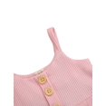 thumbnail image 4 of goowrom Toddler Girls Summer Set Outfits, Ruffle Tank Tops + Floral Shorts, 4 of 9