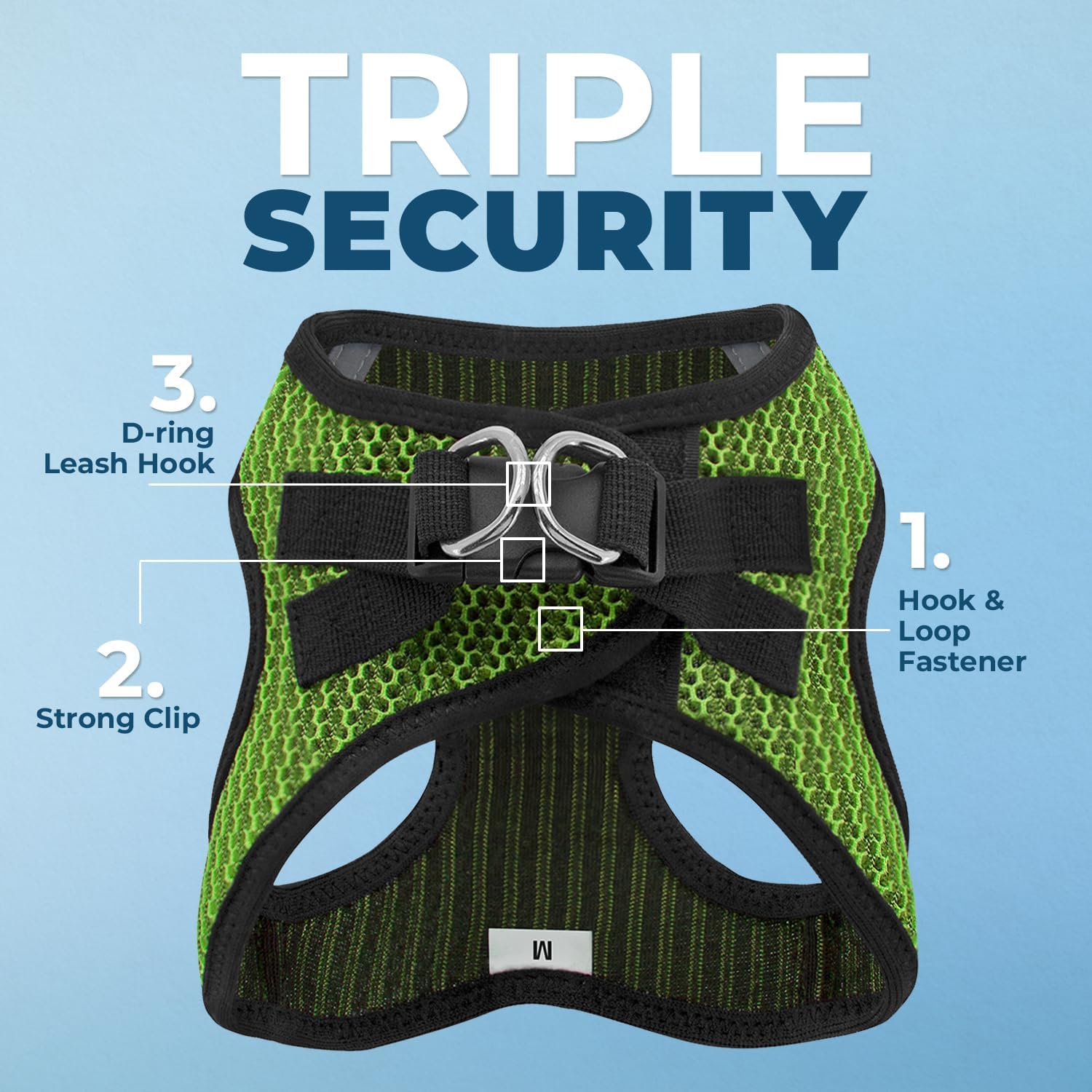 Voyager Step-In Air Mesh Dog Harness, Green, XS photo 5