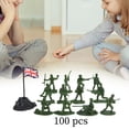 thumbnail image 4 of segolike 100 Pcs Figurines d'Action de Soldats Miniatures avec Drapeau National Diverses Poses Vert, 4 of 9