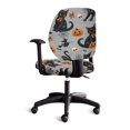 thumbnail image 4 of CHAQLIN Halloween Black Cat Desk Chair Cover with Stretchable Dustproof Polyester Fabric, Set of 2 for High Back Gaming Chair and Office Computer Chair, 4 of 8