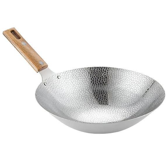 ACDANC Stainless Steel Griddle Fry Pans Wok for Home Omelette Saute Stir Frying Heavy Duty
