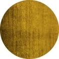 thumbnail image 1 of Ahgly Company Indoor Round Oriental Yellow Industrial Area Rugs, 7' Round, 1 of 4
