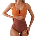 thumbnail image 2 of WILLBEST Traje de Baño Curvy Traje de Baño Sexy con Bloques de Color para Mujer, 2 of 6