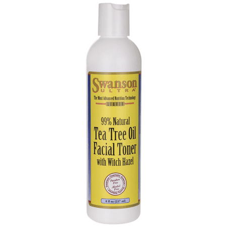 Swanson Tea Tree Oil Facial Toner with Witch Hazel 8 oz (Best Skin Toner Products)
