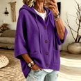 thumbnail image 2 of Sewkxo Long Sleeve Cable Knit Long Cardigan for Women 2026 Spring Winter Chunky Open Front Button Sweaters with Pockets,Pink XL, 2 of 6