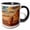 Black/White, variant on 3drose, Wadi Rum Sunrise, Jordan. Valley of the Moon., 11oz Mug