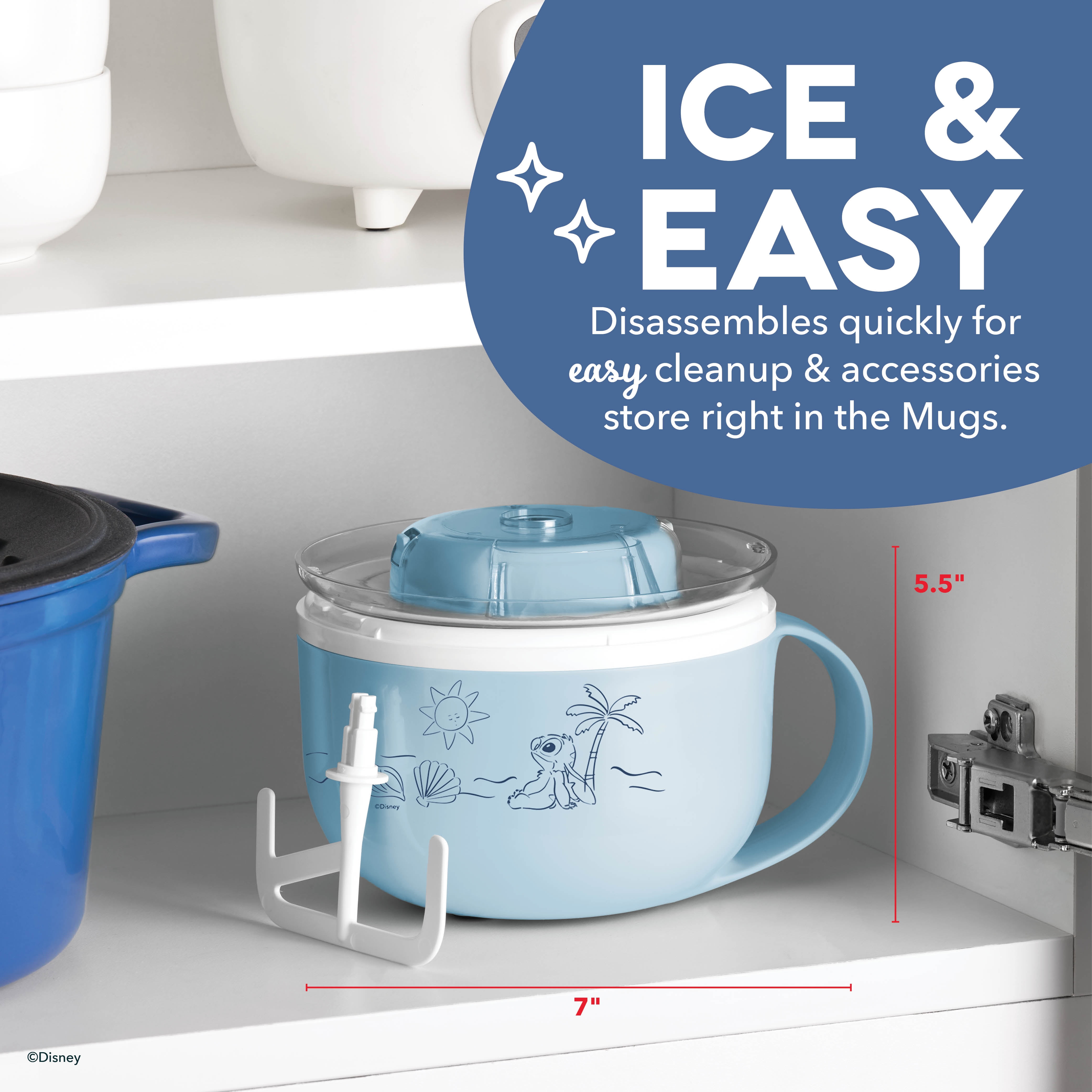 Disney | Dash Stitch My Mug Ice Cream Maker Bundle