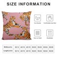 thumbnail image 5 of YINGXI Pillow Cover s with Decorative Throw Pillow Case Square Cushion Canvas for Women Men Pink Orange 12x12in, 5 of 5