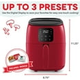 TastiCrisp™ Electric Air Fryer Oven, 2.6 Qt., Red \U2013 Compact Air