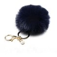 thumbnail image 1 of ORUYROP Faux Rabbit Fur Ball Pompom Keychain Phone Handbag Charm Pendant-, 1 of 4