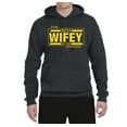 thumbnail image 2 of The Best Wifey in the Universe | Mens and Womens Mother's Day Hooded Sweatshirt Graphic Hoodie, Heather Black, X-Large, 2 of 4
