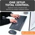thumbnail image 2 of X9 Quiet Wireless Keyboard and Mouse Combo (Bluetooth + 2.4GHz) with Wrist Rest, Phone Holder, Silent, Multi-Device, Full-Size Ergonomic Keyboard Mouse Wireless Combo for Phone, Computer, Laptop, Mac, 2 of 9