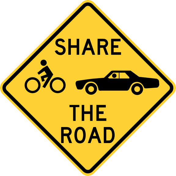 Vinyl Stickers - Share The Road, Pennsylvania - Safety and Warning Warehouse Signs Stickers - 3.5" x 5" - 3 Pack