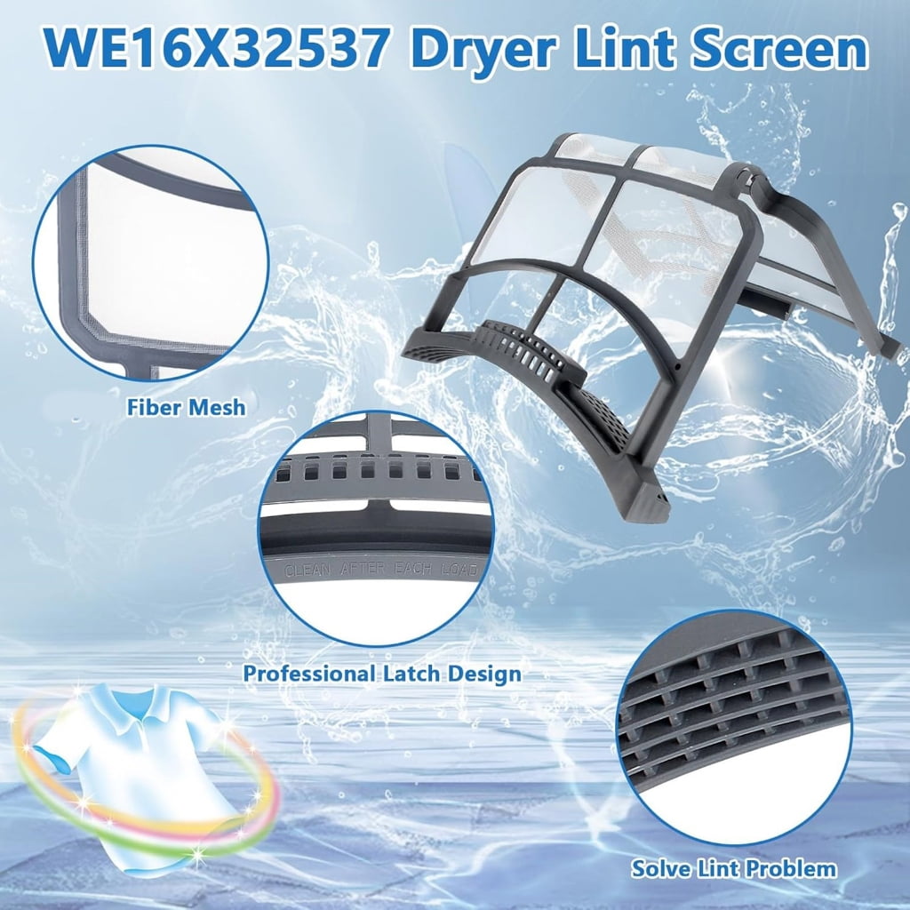 WE16X32537 Dryer Lint Filter Screen Trap Replace WE16X29597 AP7205579 Lint