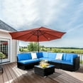 thumbnail image 3 of Ktaxon Patio Furniture Set, Outdoor Sectional Furniture Wicker Set, 7PCS All-Weather PE Rattan Sofa with Ocean Blue Cushion, Wicker Furniture Set for Patio Garden, Poolside, Balcony, 3 of 11