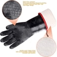 thumbnail image 4 of Guantes de protección antideslizantes para asar a la parrilla, forro de algodón suave de doble capa, guantes de barbacoa de manga larga impermeables, resistentes al calor extremo para cocinar en, 4 of 6