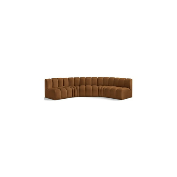 Meridian Furniture Arc Saddle Velvet Modular Sectional
