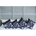 thumbnail image 2 of Ambesonne Space Throw Pillow Cover 4 Pack, Funny Astronaut Cat Humor, 16", Blue White, 2 of 5