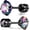 1 Pair Rainbow-Black, variant on Titanium Earrings for Sensitive Ears, Pairs of Screw Back Hypoallergenic Surgical Grade Titanium Cubic Zirconia Stud Earrings for Women Men